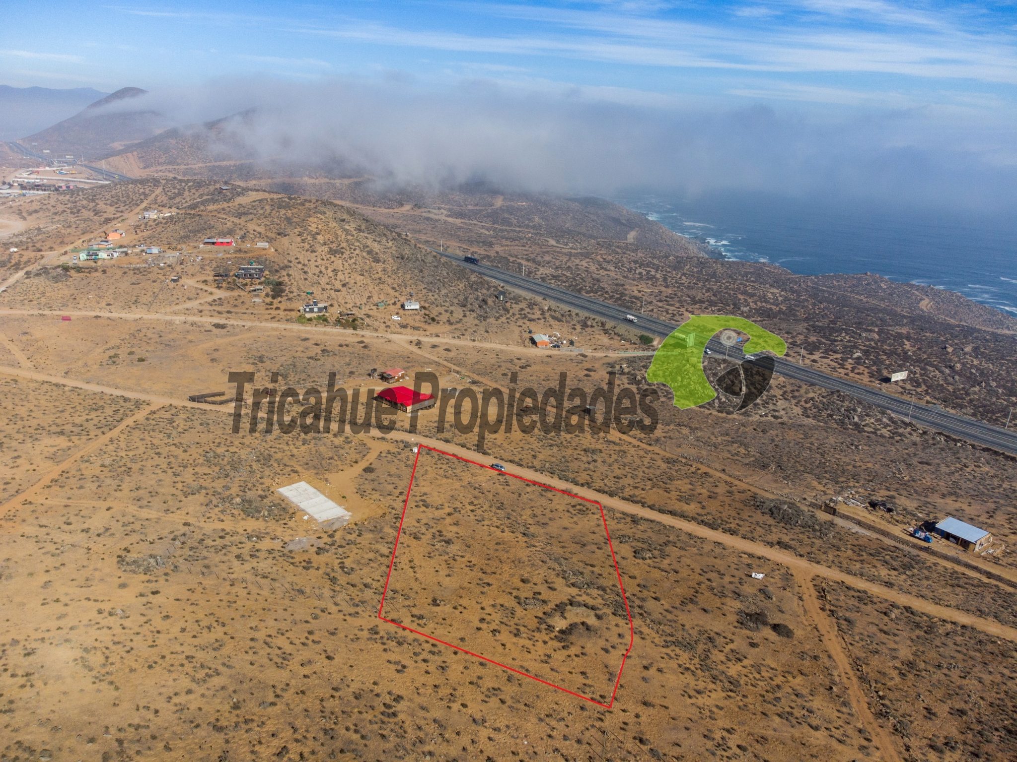 Parcela en sector El Arrayán Costero, a minutos de La Serena. Preciosa vista al mar. $18 millones