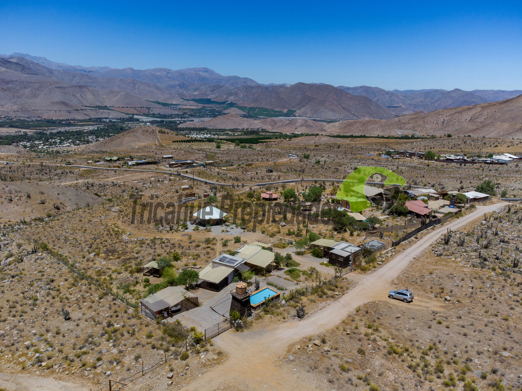 Venta de hermosa parcela de 10.000 m2, con 3 cabañas, agua de riego. Sector Mamalluca, Vicuña. $180 millones