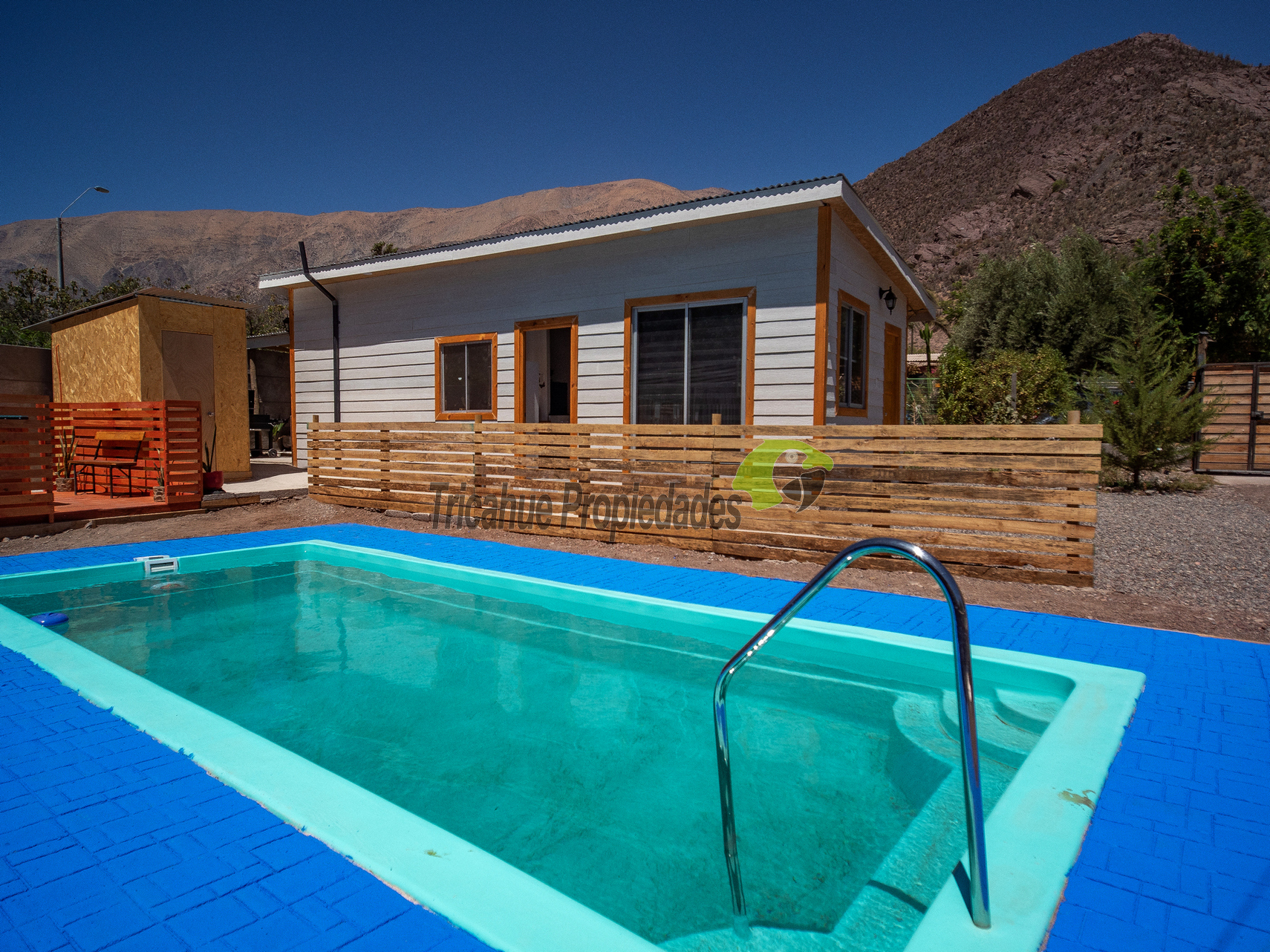 Arriendo de casa amoblada con piscina, 1D y 1B. Gastos básicos incluidos. Andacollito, Vicuña. $450 mil